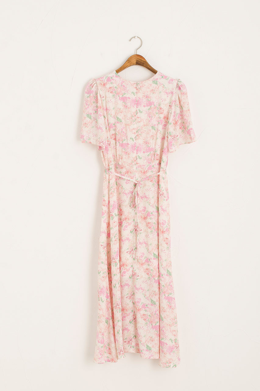 Pastel Garden Wrap Dress, Pink